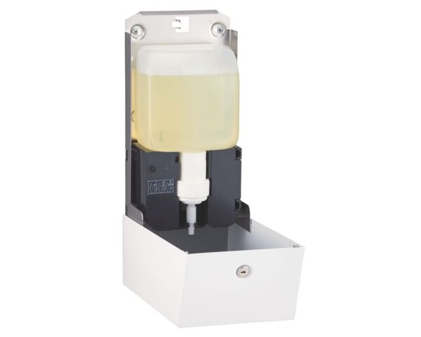 Bezdotykowy automatyczny dozownik mydła w pianie, MERIDA STELLA WHITE LINE AUTOMATIC na jednorazowe wkłady 1000 g, biały Bezdotykowy automatyczny dozownik mydła w pianie, MERIDA STELLA WHITE LINE AUTOMATIC na jednorazowe wkłady 1000 g, biały