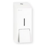 Dozownik płynu dezynfekcyjnego w sprayu MERIDA STELLA WHITE LINE, pojemność wkładów 1000 ml , biały