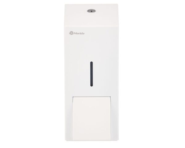 Dozownik mydła w płynie MERIDA STELLA WHITE LINE MAXI, pojemność zbiornika 800 ml, biały Dozownik mydła w płynie MERIDA STELLA WHITE LINE MAXI, pojemność zbiornika 800 ml, biały