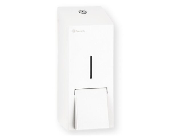 Dozownik płynu dezynfekcyjnego w sprayu MERIDA STELLA WHITE LINE, pojemność wkładów 1000 ml , biały Dozownik płynu dezynfekcyjnego w sprayu MERIDA STELLA WHITE LINE, pojemność wkładów 1000 ml , biały