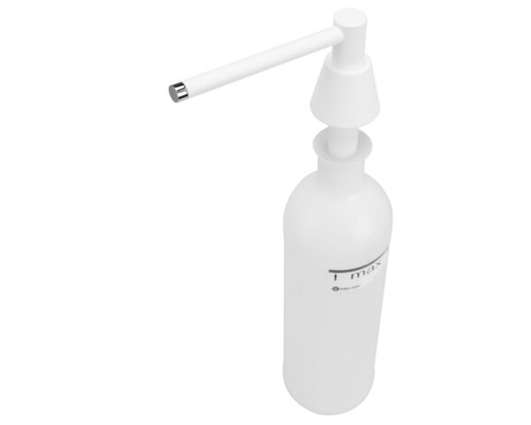 Dozownik mydła w płynie blatowy STOŻEK, pojemność zbiornika 1000 ml, biały Dozownik mydła w płynie blatowy STOŻEK, pojemność zbiornika 1000 ml, biały