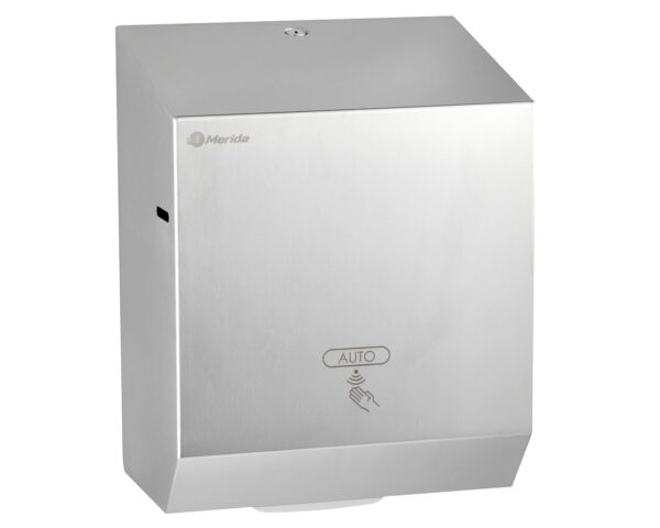 Automatyczny bezdotykowy podajnik ręczników papierowych w rolach MERIDA STELLA Anti-FingerPrint AUTOMATIC MAXI, stal matowa z powłoką AFP Automatyczny bezdotykowy podajnik ręczników papierowych w rolach MERIDA STELLA Anti-FingerPrint AUTOMATIC MAXI, stal matowa z powłoką AFP