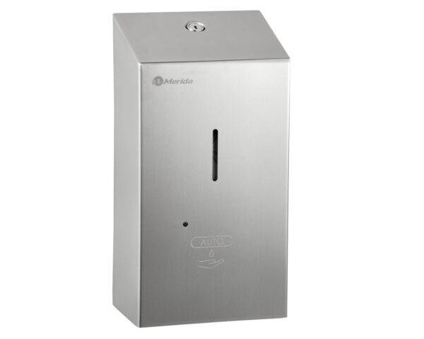 Bezdotykowy automatyczny dozownik mydła w płynie MERIDA STELLA AUTOMATIC Anti-FingerPrint, pojemność zbiornika 1000 ml, stal matowa z powłoką AFP Bezdotykowy automatyczny dozownik mydła w płynie MERIDA STELLA AUTOMATIC Anti-FingerPrint, pojemność zbiornika 1000 ml, stal matowa z powłoką AFP