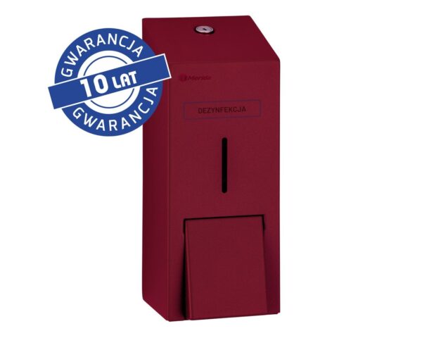 Dozownik płynu dezynfekcyjnego w sprayu MERIDA STELLA RED LINE, pojemność wkładów 1000 ml , czerwony