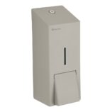 Dozownik mydła w płynie MERIDA STELLA STONE GREY LINE MAXI, pojemność zbiornika 800 ml, szary kamienny