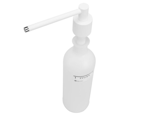Dozownik mydła w płynie blatowy WALEC, pojemność zbiornika 1000 ml, biały Dozownik mydła w płynie blatowy WALEC, pojemność zbiornika 1000 ml, biały