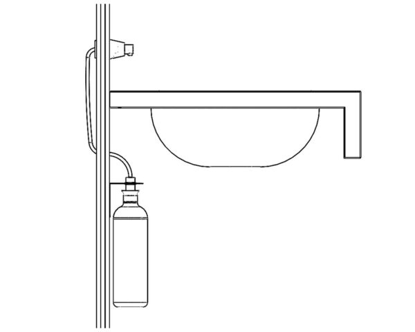 Dozownik mydła w płynie ścienny WALEC, biały Dozownik mydła w płynie ścienny WALEC, biały