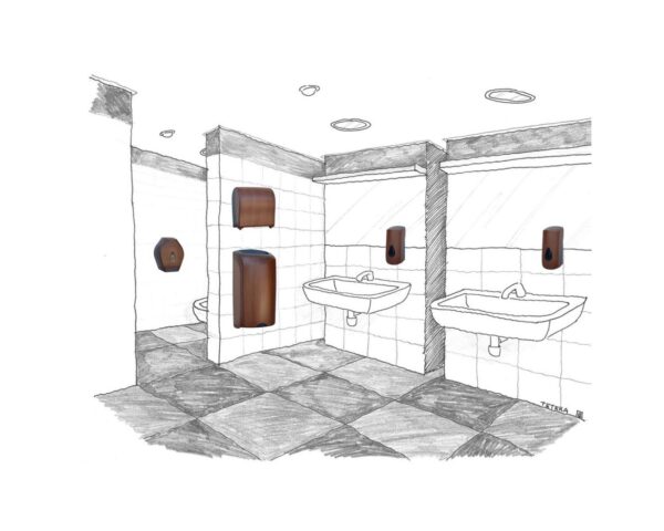 Pojemnik na papier toaletowy w listkach MERIDA UNIQUE ECO LINE Pojemnik na papier toaletowy w listkach MERIDA UNIQUE ECO LINE