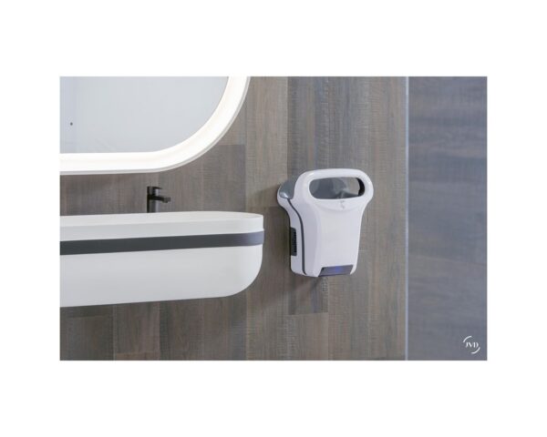 Suszarka kieszeniowa do rąk MERIDA EXP'AIR, aluminium, biała Suszarka kieszeniowa do rąk MERIDA EXP'AIR, aluminium, biała