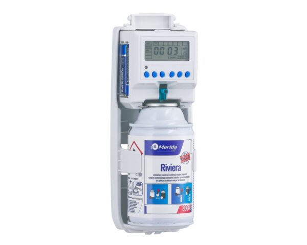 Elektroniczny odświeżacz powietrza LCD MERIDA HARMONY, tworzywo, biały transparentny Elektroniczny odświeżacz powietrza LCD MERIDA HARMONY, tworzywo, biały transparentny