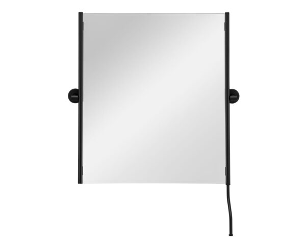 Lustro uchylne w oprawie czarnej matowej z uchwytem ułatwiającym regulację kąta nachylenia MERIDA STELLA BLACK LINE, 50 x 60 cm Lustro uchylne w oprawie czarnej matowej z uchwytem ułatwiającym regulację kąta nachylenia MERIDA STELLA BLACK LINE, 50 x 60 cm