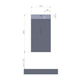 Bezdotykowy automatyczny dozownik mydła w pianie MERIDA STELLA AUTOMATIC SILK GREY LINE na jednorazowe wkłady 1000 g, szary jedwabisty