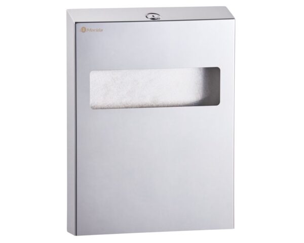 Pojemnik na podkładki na deskę sedesową MERIDA STELLA, wkład - 100 szt. papierowych podkładek, stal polerowana Pojemnik na podkładki na deskę sedesową MERIDA STELLA, wkład - 100 szt. papierowych podkładek, stal polerowana