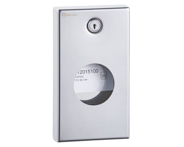 Pojemnik na torebki higieniczne MERIDA STELLA, pojemność 30 szt. torebek, stal polerowana Pojemnik na torebki higieniczne MERIDA STELLA, pojemność 30 szt. torebek, stal polerowana