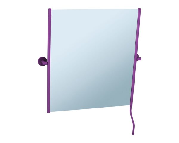 Lustro uchylne w oprawie fioletowej matowej z uchwytem ułatwiającym regulację kąta nachylenia MERIDA STELLA VIOLET LINE, 50 x 60 cm Lustro uchylne w oprawie fioletowej matowej z uchwytem ułatwiającym regulację kąta nachylenia MERIDA STELLA VIOLET LINE, 50 x 60 cm