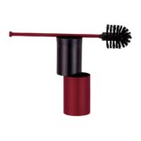 Szczotka do WC z uchwytem mocowanym do ściany, tuba krótka, MERIDA STELLA RED LINE, czerwona