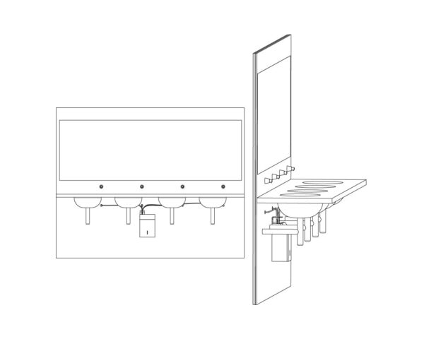 System centralnego zasilania do dozownika blatowych i ściennych System centralnego zasilania do dozownika blatowych i ściennych