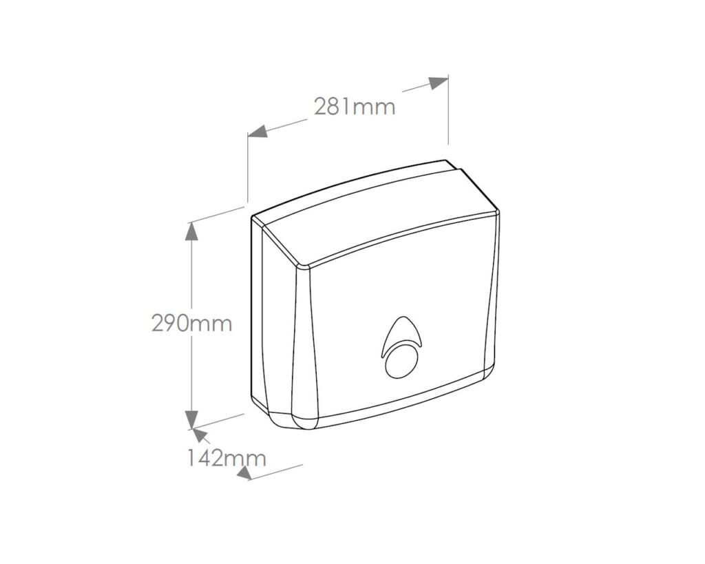 Pojemnik na ręczniki składane MERIDA COMO, tworzywo ABS, biały