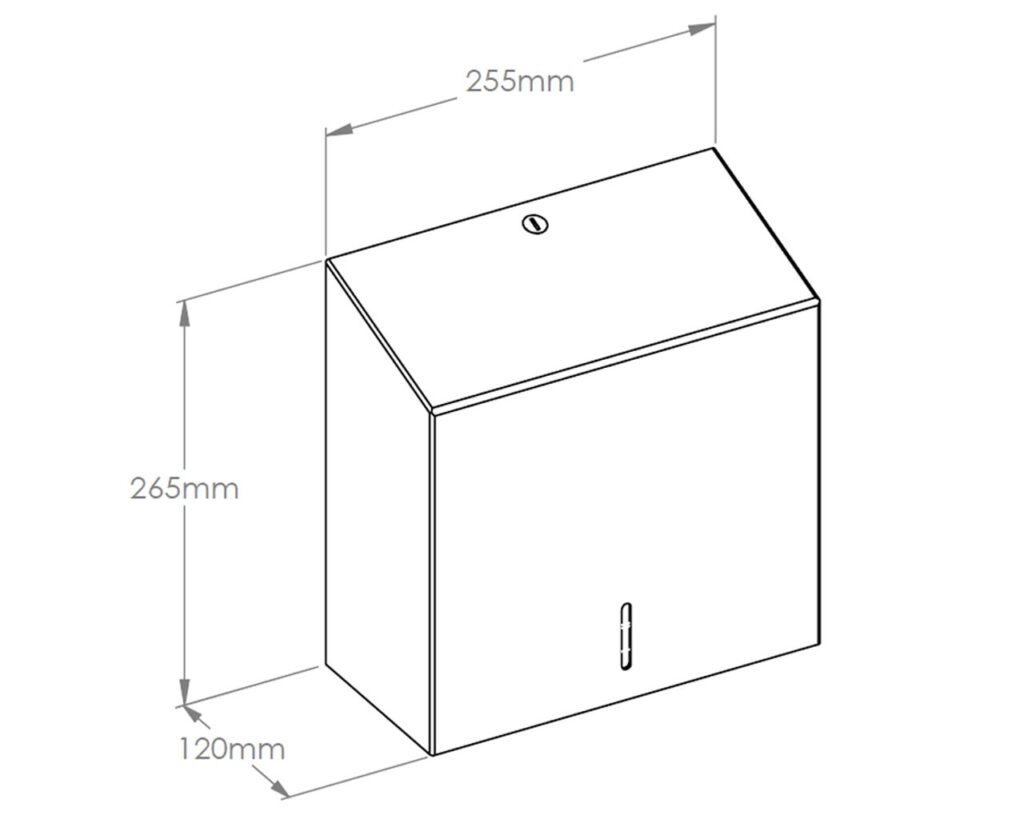 Pojemnik na ręczniki składane MERIDA INOX DESIGN MAXI -TEXTURE