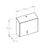 Pojemnik na papier toaletowy MERIDA STELLA DUO z uchwytem na resztkę rolki papieru, średnica papieru do 20 cm, stal polerowana