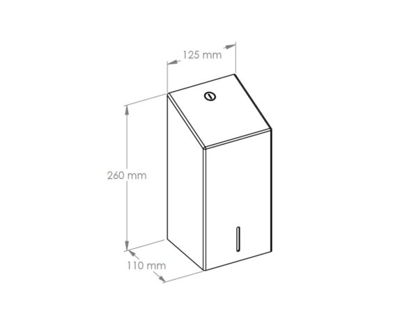 Pojemnik na papier toaletowy w listkach MERIDA STELLA Anti-FingerPrint, pojemność do 450 szt., stal matowa z powłoką AFP Pojemnik na papier toaletowy w listkach MERIDA STELLA Anti-FingerPrint, pojemność do 450 szt., stal matowa z powłoką AFP