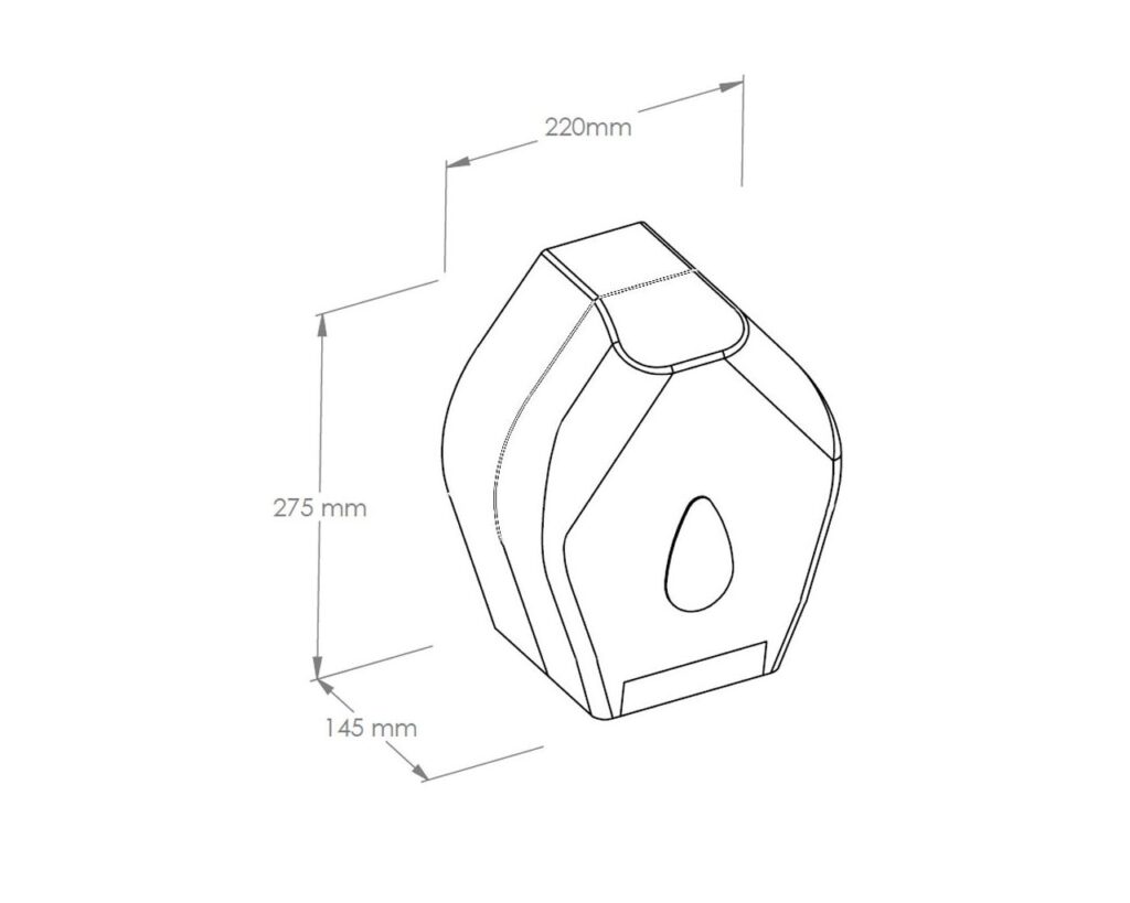 Pojemnik na papier toaletowy MERIDA UNIQUE RED SPARK LINE
