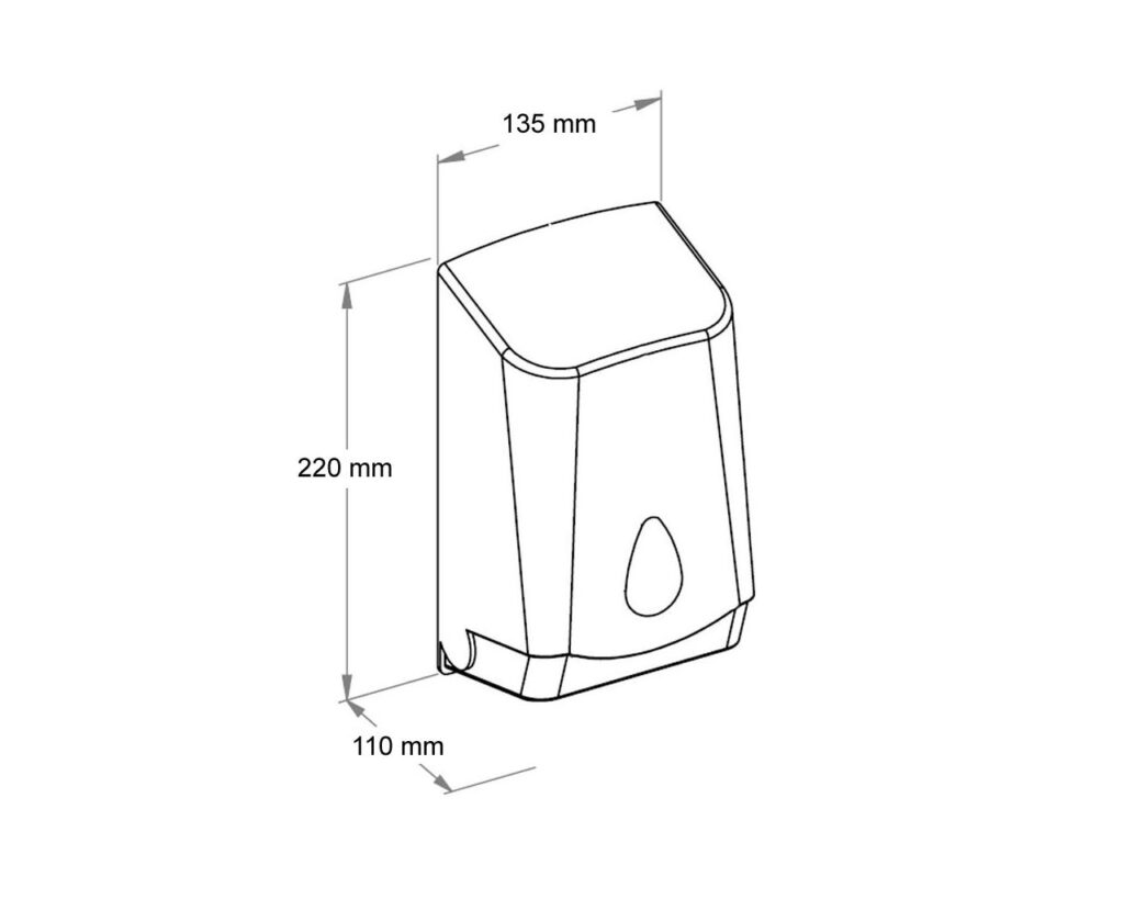 Pojemnik na papier toaletowy w listkach MERIDA UNIQUE EXCLUSIVE CARBON LINE