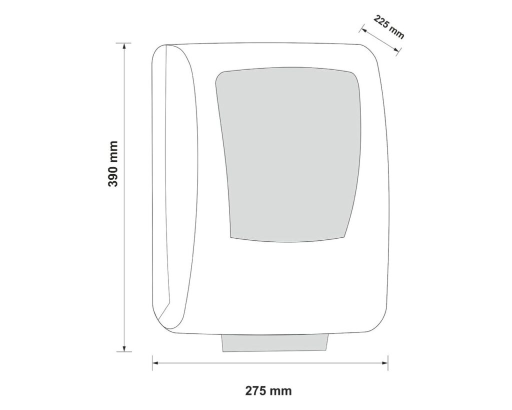 Automatyczny bezdotykowy podajnik ręczników papierowych w roli MERIDA ONE AUTOMATIC MAXI, tworzywo ABS, czarny