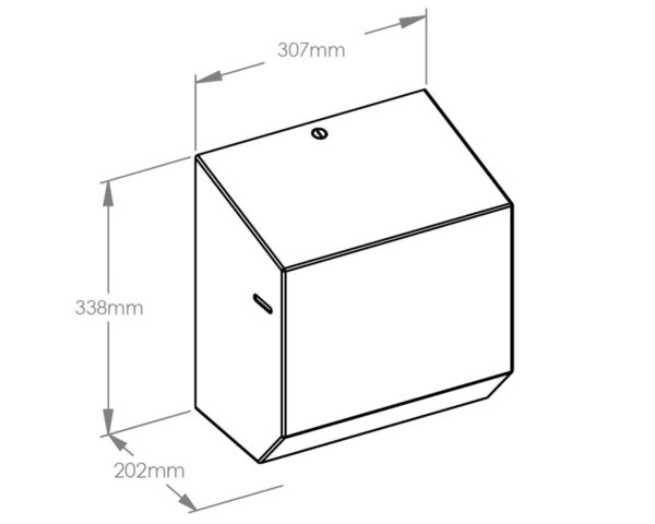 Mechaniczny podajnik ręczników papierowych w rolach MERIDA INOX DESIGN MAXI - HONEYCOMB Mechaniczny podajnik ręczników papierowych w rolach MERIDA INOX DESIGN MAXI - HONEYCOMB