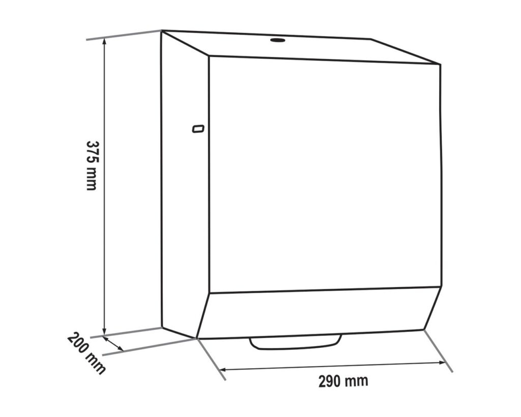 Mechaniczny podajnik ręczników papierowych w rolach MERIDA STELLA AUTOMATIC MAXI Anti-FingerPrint , stal matowa z powłoką AFP