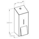 Dozownik mydła w pianie na jednorazowe wkłady z pompką spieniającą MERIDA INOX DESIGN MAXI - PINSTRIPE