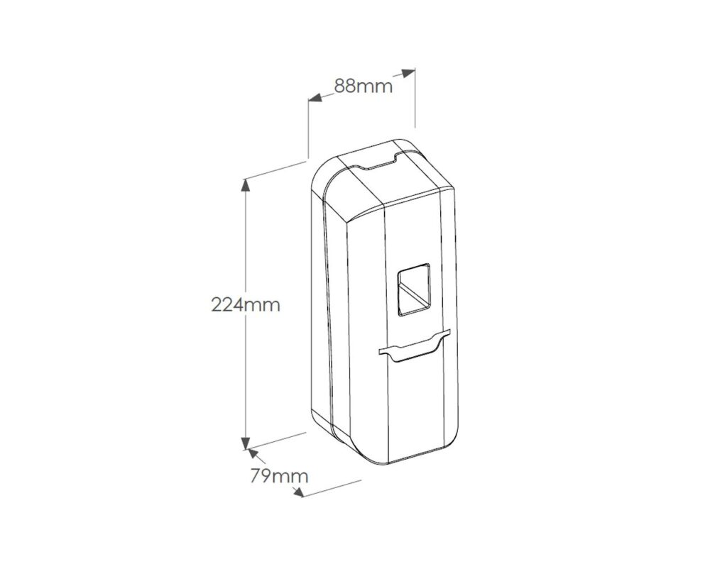 Elektroniczny odświeżacz powietrza LCD MERIDA HARMONY, tworzywo, biały transparentny