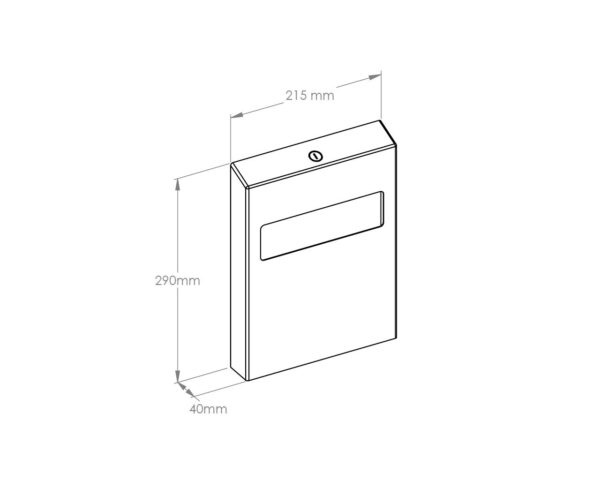 Pojemnik na podkładki na deskę sedesową MERIDA STELLA Anti-FingerPrint stal matowa z powłoką AFP Pojemnik na podkładki na deskę sedesową MERIDA STELLA Anti-FingerPrint stal matowa z powłoką AFP