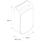 Kosz otwarty wiszący MERIDA MERCURY, poj. 25 l, CZARNY