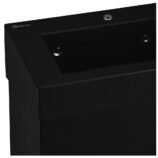 Kosz na odpady otwarty MERIDA STELLA SLIM BLACK LINE, pojemność 27 l, czarny