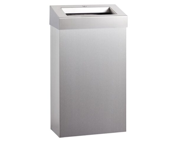Kosz na odpady otwarty MERIDA STELLA SLIM, pojemność 27 l., stal matowa Kosz na odpady otwarty MERIDA STELLA SLIM, pojemność 27 l., stal matowa
