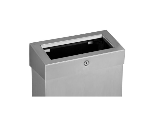 Kosz na odpady otwarty MERIDA STELLA SLIM COMBO, pojemność 15 l, stal matowa Kosz na odpady otwarty MERIDA STELLA SLIM COMBO, pojemność 15 l, stal matowa