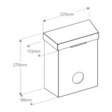 Kosz do damskich toalet MERIDA STELLA z pojemnikiem na torebki higieniczne, pojemność 4,4 l, stal polerowana