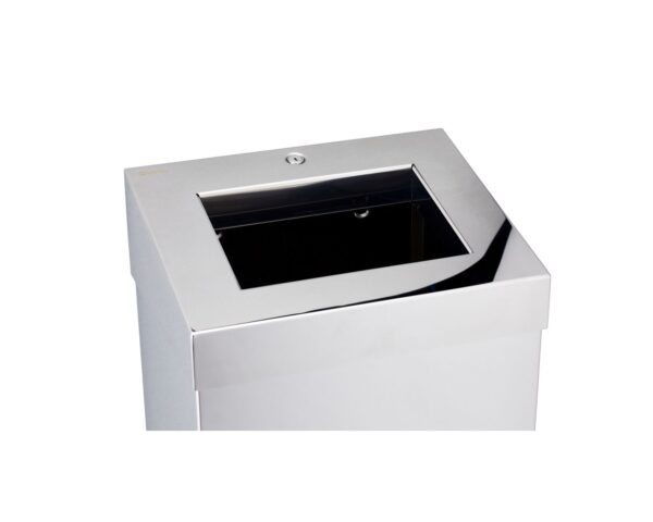 Kosz na odpady otwarty MERIDA STELLA pojemność 45 l, stal polerowana Kosz na odpady otwarty MERIDA STELLA pojemność 45 l, stal polerowana