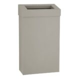 Kosz na odpady otwarty MERIDA STELLA SLIM STONE GREY LINE, pojemność 27 l, szary kamienny