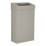 Kosz na odpady otwarty MERIDA STELLA SLIM STONE GREY LINE, pojemność 27 l, szary kamienny