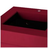 Kosz na odpady otwarty MERIDA STELLA RED LINE, pojemność 45 l, czerwony