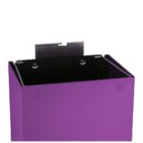 Kosz na odpady otwarty MERIDA STELLA VIOLET LINE, pojemność 45 l, filoetowy