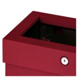 Kosz na odpady otwarty MERIDA STELLA SLIM RED LINE COMBO, pojemność 15 l, czerwony