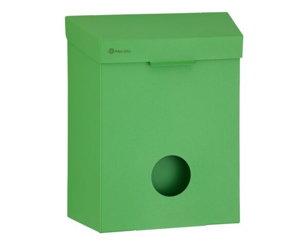 Kosz do damskich toalet MERIDA STELLA GREEN LINE z pojemnikiem na torebki higieniczne, pojemność 4,4 l, zielony Kosz do damskich toalet MERIDA STELLA GREEN LINE z pojemnikiem na torebki higieniczne, pojemność 4,4 l, zielony
