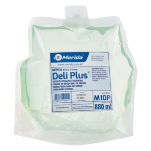 Mydło w pianie MERIDA DELI PLUS, jednorazowy wkład 880 ml, zapach bananowy