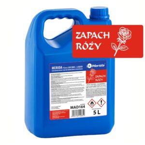 Płyn dezynfekcyjny o zapachu róży MERIDA POLANA LUX DDR+ LIQUID do higienicznej dezynfekcji rąk, kanister 5 l