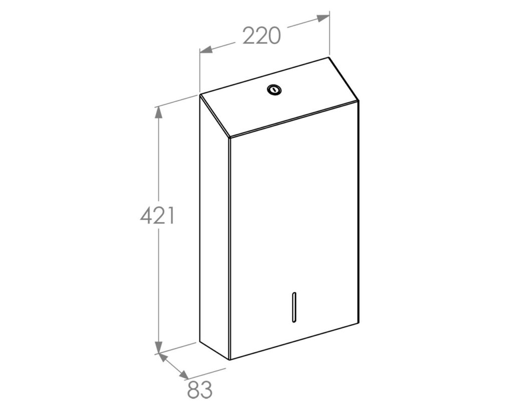 Pojemnik na ręczniki składane MERIDA STELLA SLIM VIOLET LINE MEGA, fioletowy
