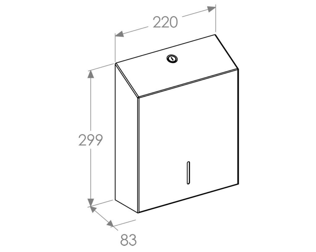 Pojemnik na ręczniki składane MERIDA STELLA SLIM Anti-FingerPrint MAXI, stal matowa z powłoką AFP