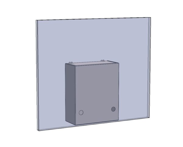 Wnękowy pojemnik na ręczniki składane montowany za lustrem, spód prosty, stal matowa Wnękowy pojemnik na ręczniki składane montowany za lustrem, spód prosty, stal matowa